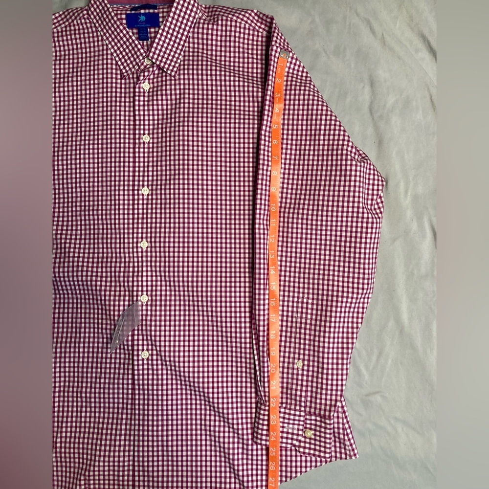 Egara Maroon and White Checkered Button Down Shirt - Picture 10 of 11